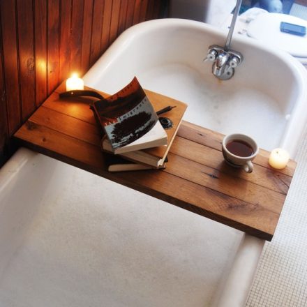 Bandeja de madera para bañera