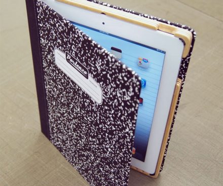 cubierta para iPad con forma de cuaderno