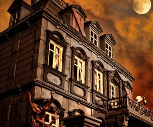 Casa de muñecas mansión embrujada de Halloween