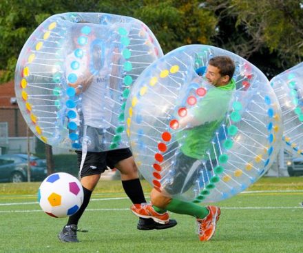 Parachoques inflable para fútbol