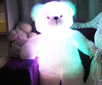 Almohada luminosa de oso de peluche