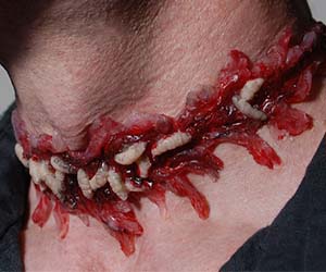 Maggot Infested Throat Necklace