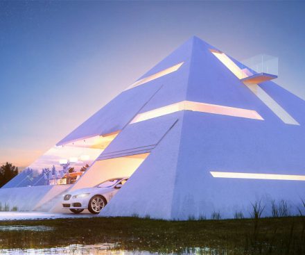 Casa con forma de pirámide