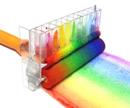 Rodillo de pintura de arco iris