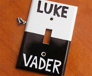 Interruptores de Luz Luke y Vader de Star Wars