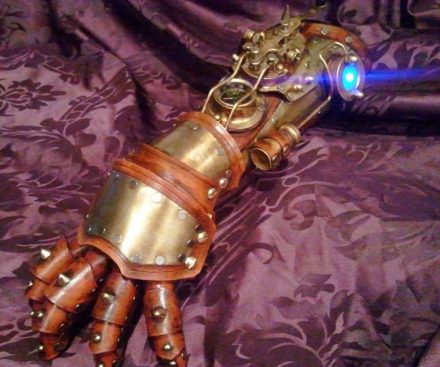 Guanteletes brazo de robot Steampunk