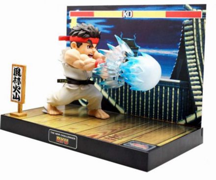 Diorama luminoso de Ryu de Street Fighter