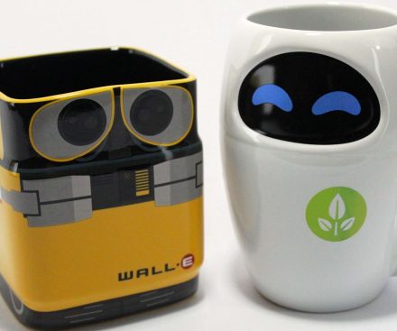 Set de tazas de Wall-E y Eve
