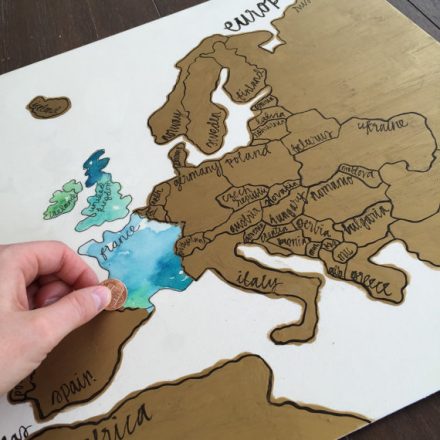 Mapa de Europa para rascar