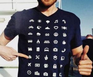 Camiseta de iconos viajeros