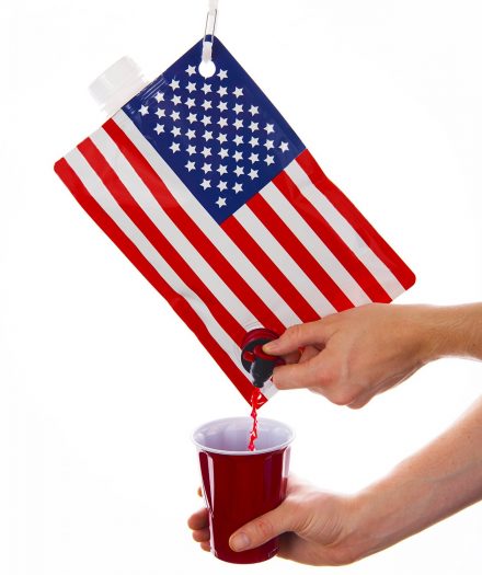 Petaca para licor con la bandera de Estados Unidos