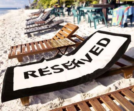 Toalla de playa reservado (Reserved)