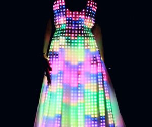 Vestido iluminado por LEDs