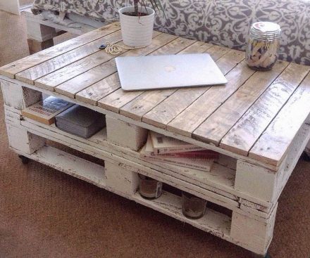 Mesa de café de madera de palets