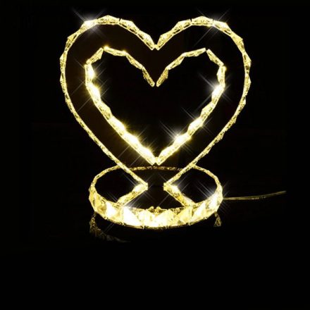 Lámpara de Mesa de cristal K9 con forma de corazón