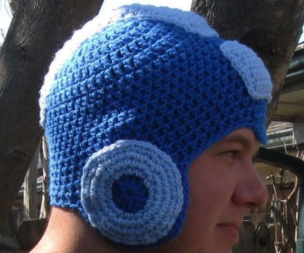Gorro de Crochet de Mega Man