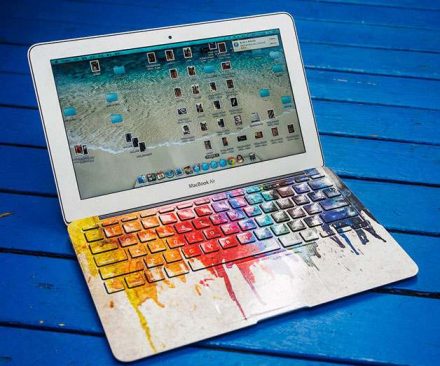 Cubierta para teclado MacBook de pintura chorreando