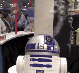 Robot R2-D2 máquina de pompas de jabón