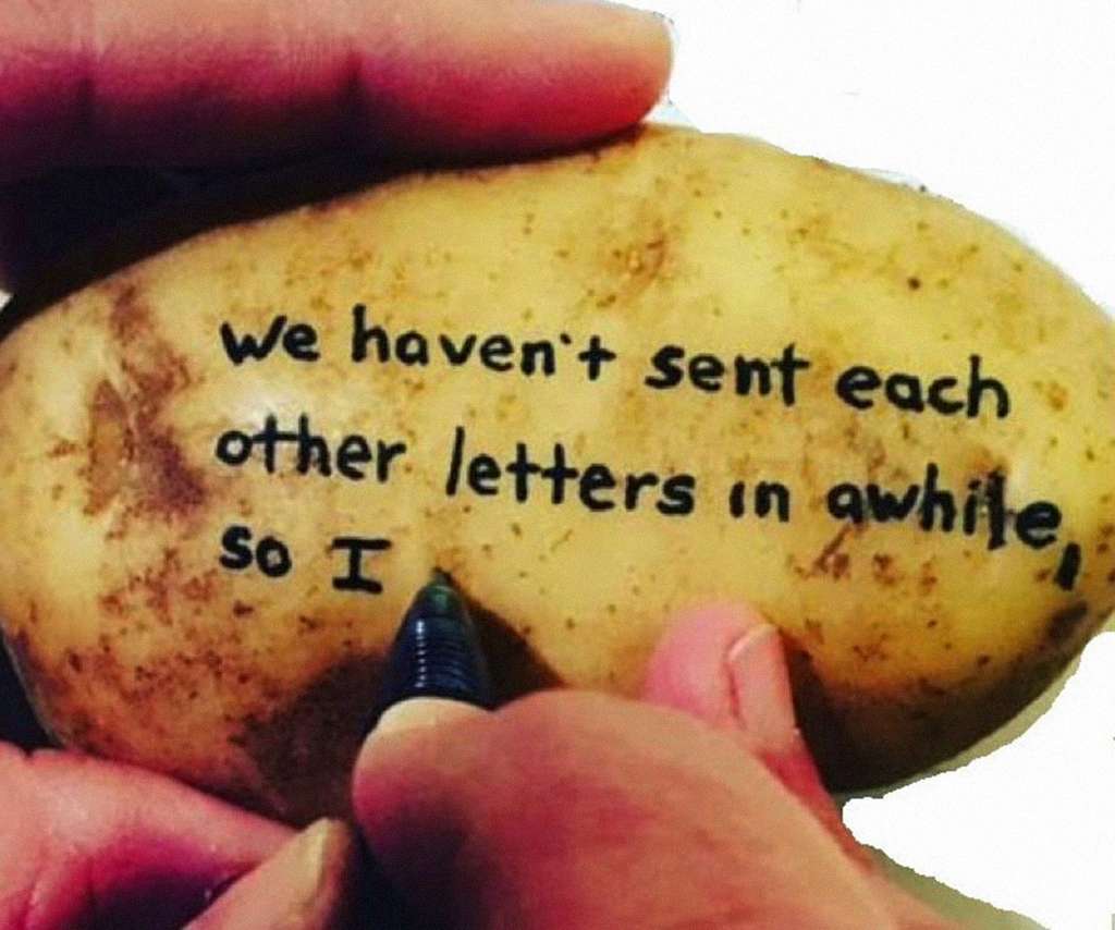 Servicio de envío de mensajes en patatas