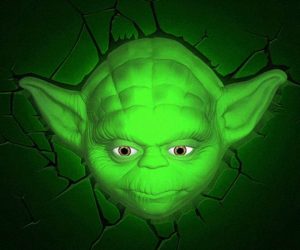 Lámpara de pared en 3D del maestro Yoda de Star Wars