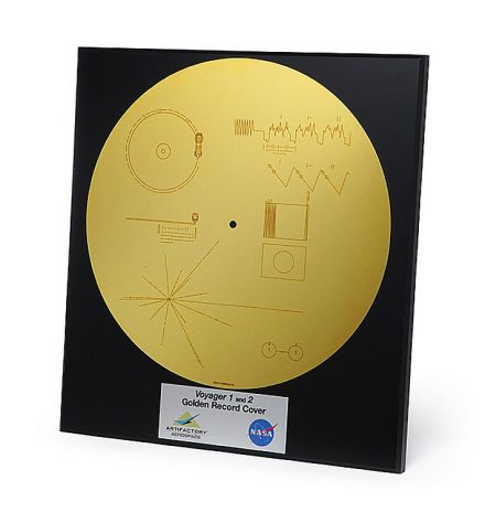 Cuadro disco dorado del Voyager